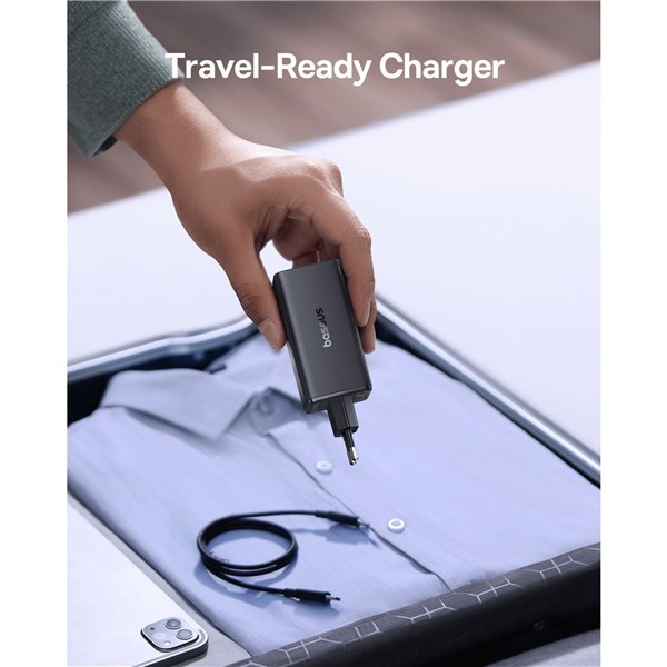 Baseus GaN6 Pro 100W EU con cavo ricarica 1m nero