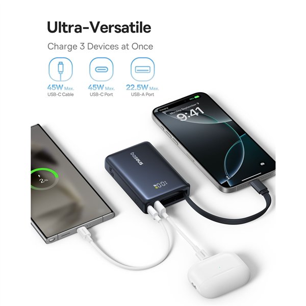 Baseus PicoGo Power Bank 10000mAh 45W nero