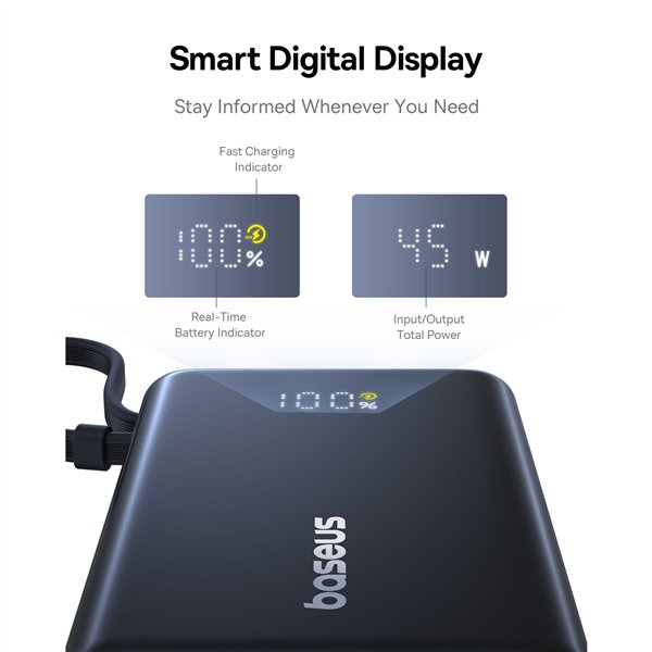 Baseus PicoGo Power Bank 10000mAh 45W nero