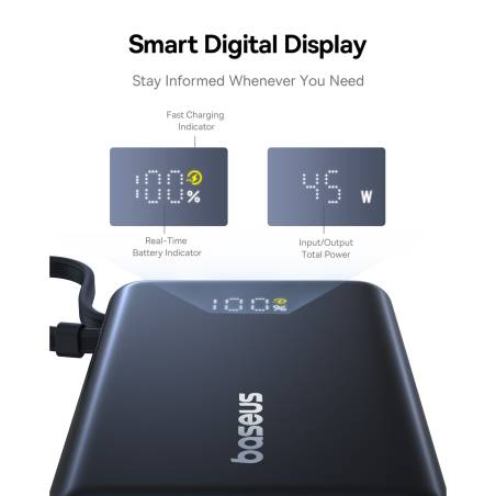 Baseus PicoGo Power Bank 10000mAh 45W nero