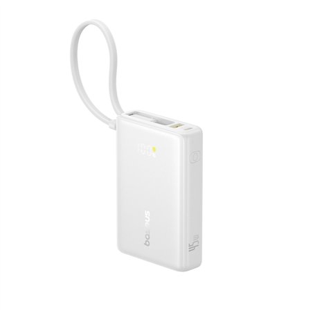 Baseus PicoGo Digital Display Power Bank 10000mAh 45W bianco