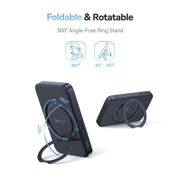 Baseus PicoGo Qi2 Power Bank 5000mAh 20W incl. cavo ricarica