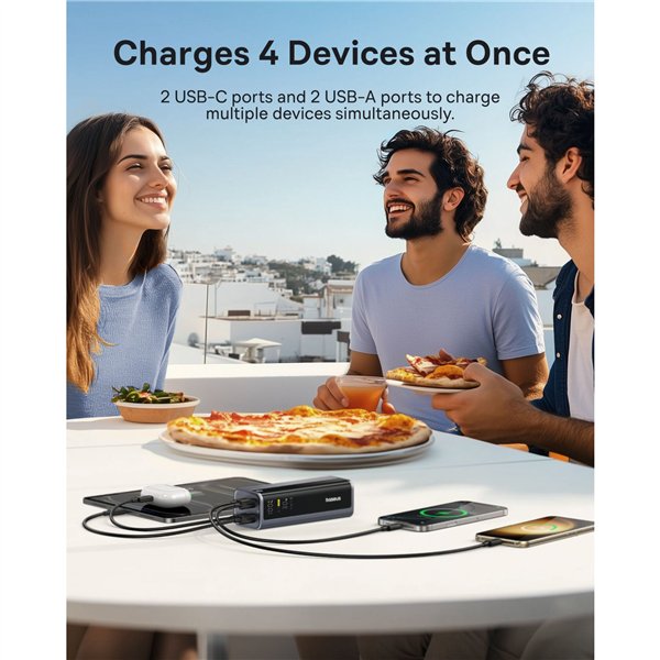 Baseus EnerGeek GP12 Power Bank 20800mAh 145W grigio