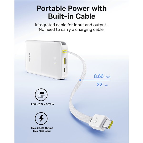 Baseus EnerFill FC51 Bipow2 Pro Power Bank 22,5W  10000mAh