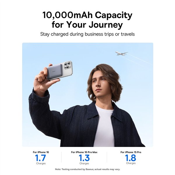 Baseus PicoGo AM41 Ultra-Slim Qi2 Power Bank 10000mAh 27W