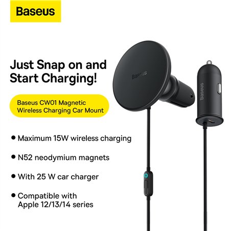 Baseus CW01 Ladehalterung Wireless Charging 15W+Tpye-C 25W