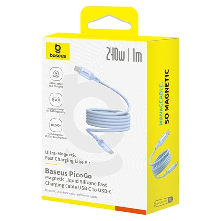Baseus PicoGo magnetico cavo ricarica USB-C 240W 1m, blu