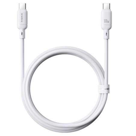 Baseus Silky Series cavo ricar. tipo C a tipo C 100W 1m bianco