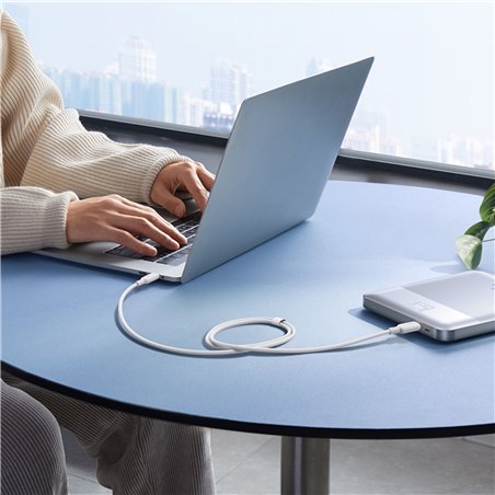 Baseus Silky Series cavo ricar. tipo C a tipo C 100W 1m bianco