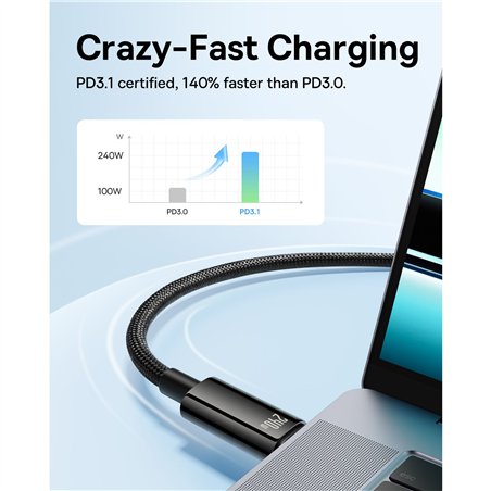 Baseus Tungsten Gold cavo ricar. cavo dati tipo C 240W 3m