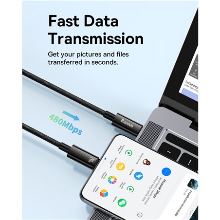 Baseus Tungsten Gold cavo ricar. cavo dati tipo C 240W 3m