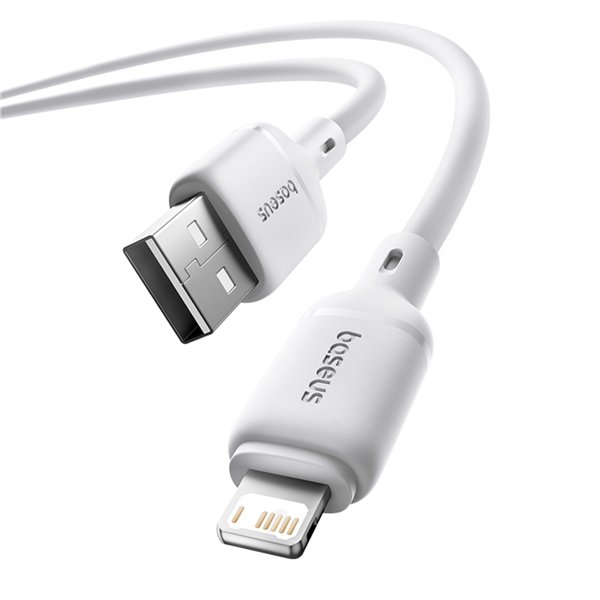Baseus Silky Series cavo ricar. USB su iP 2.4A 1m bianco
