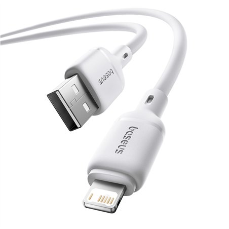Baseus Silky Series cavo ricar. USB su iP 2.4A 1m bianco