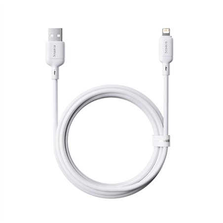 Baseus Silky Series cavo ricar. USB su iP 2.4A 2m bianco
