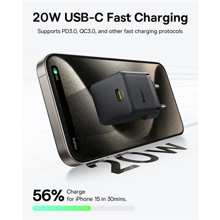 Baseus Palm Fast Charger USB-C Charger 20W EU black