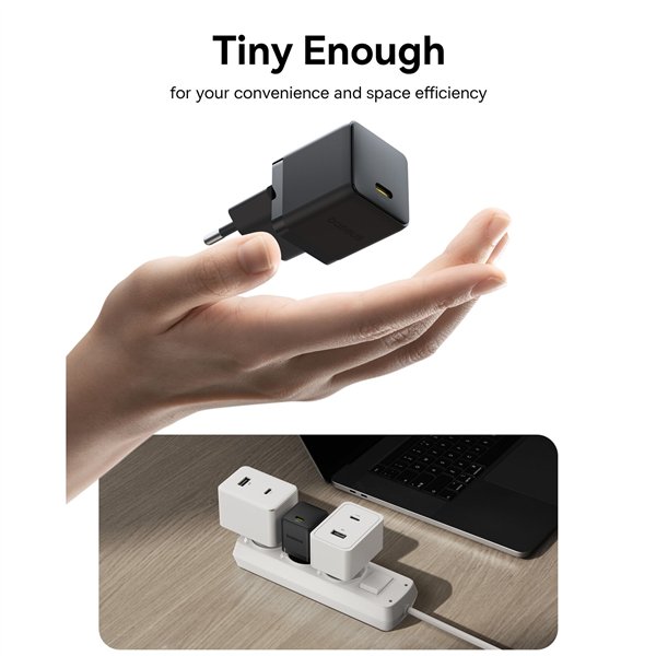 Baseus Palm Fast Charger USB-C Charger 20W EU black