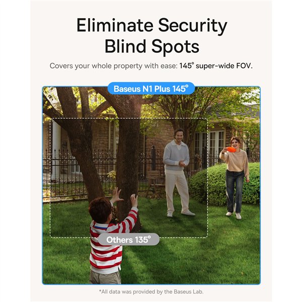 Baseus Security N1 Plus telecamera da esterno 2K bianco