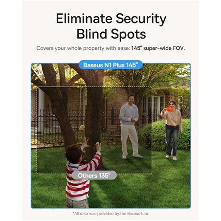 Baseus Security N1 Plus telecamera da esterno 2K bianco