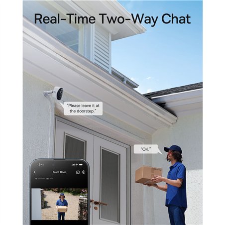 Baseus Security N1 Plus telecamera da esterno 2K bianco