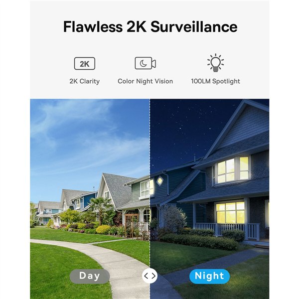 Baseus Security B1 telecamera da esterno 2K bianco