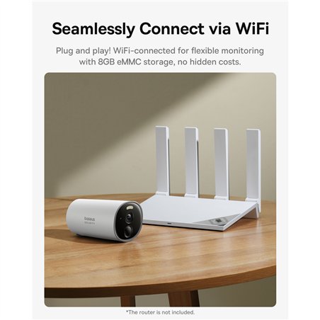 Baseus Security B1 telecamera da esterno 2K bianco