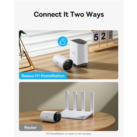 Baseus Security B1 telecamera da esterno 2K bianco