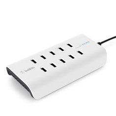 Belkin Rockstar 10 Port caricab. 120W,2,4A a.port, bian. B2B139vf