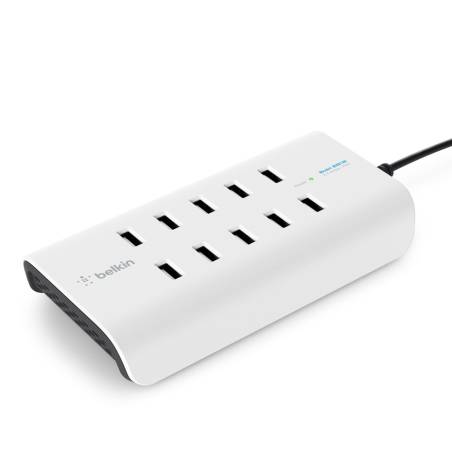 Belkin Rockstar 10 Port caricab. 120W,2,4A a.port, bian. B2B139vf