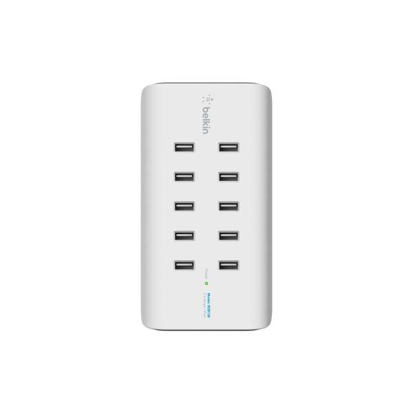 Belkin Rockstar 10 Port caricab. 120W,2,4A a.port, bian. B2B139vf