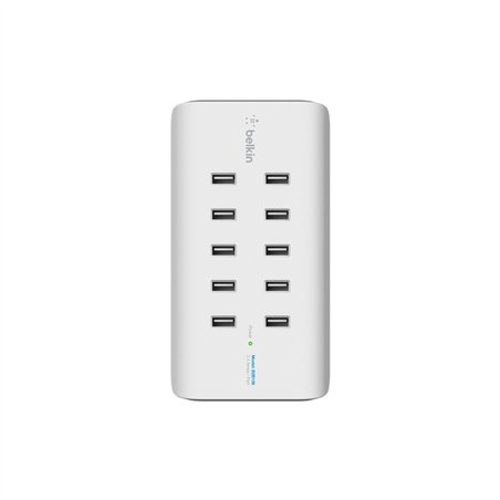 Belkin Rockstar 10 Port caricab. 120W,2,4A a.port, bian. B2B139vf