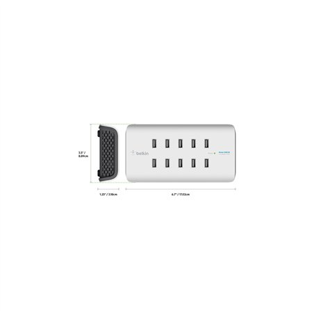 Belkin Rockstar 10 Port caricab. 120W,2,4A a.port, bian. B2B139vf