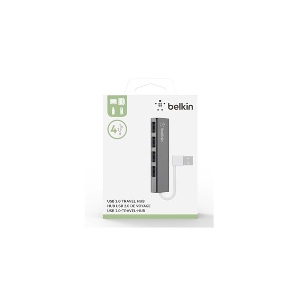 Belkin adatt. ultrasott. 4 porte Travel-Hub passiv nero F4U042BT
