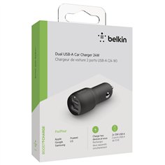 Belkin USB-A caricatore per auto 24W, nero CCB001btBK 2