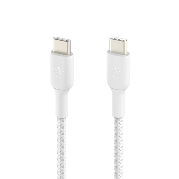 Belkin cavo USB-C/USB-C 1m rivestito, bianco CAB004bt1MWH