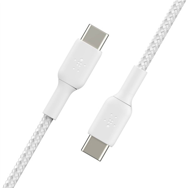 Belkin cavo USB-C/USB-C 1m rivestito, bianco CAB004bt1MWH