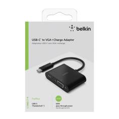 Belkin USB-C a adattatore VGA 60W PD, nero AVC001btBK
