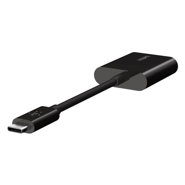 Belkin RockStar USB-C adatt. audio e ric., nero F7U081btBLK