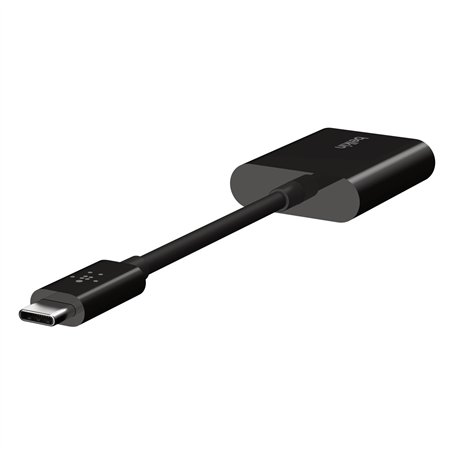 Belkin RockStar USB-C adatt. audio e ric., nero F7U081btBLK