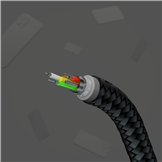 Belkin Lightning/USB-C cavo 1m rivestito mfi cert., bian.