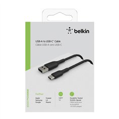 Belkin USB-C/USB-A cavo 1m rivestito nero CAB002bt1MBK