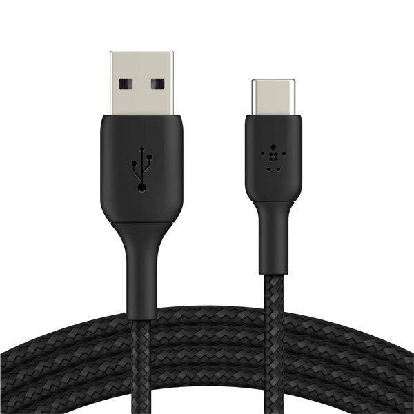 Belkin USB-C/USB-A cavo 3m rivestito nero CAB002bt3MBK