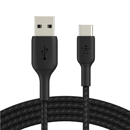 Belkin USB-C/USB-A cavo 3m rivestito nero CAB002bt3MBK