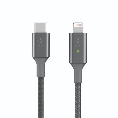 Belkin Smart LED cavo grig. 1,2m USB-C / Lightning   CAA006bt04GR
