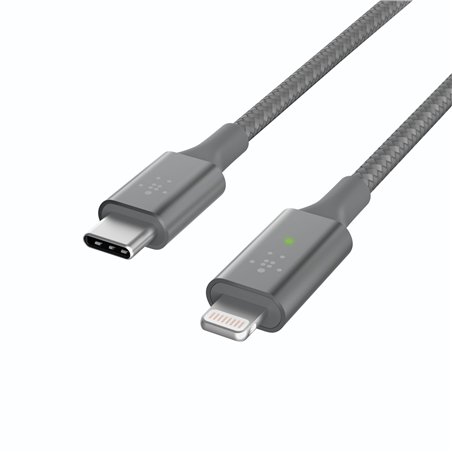 Belkin Smart LED cavo grig. 1,2m USB-C / Lightning   CAA006bt04GR