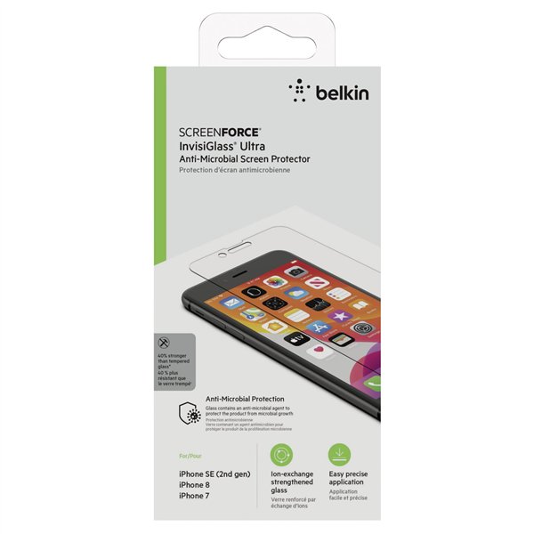 Belkin ScreenForce InvisiGl.Ult. an.iPhone6/6s/7/8/SE F8W883zz-AM