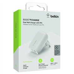 Belkin BOOST Charge 37W Dual USB-C 25W PD + USB-A  WCB007vfWH