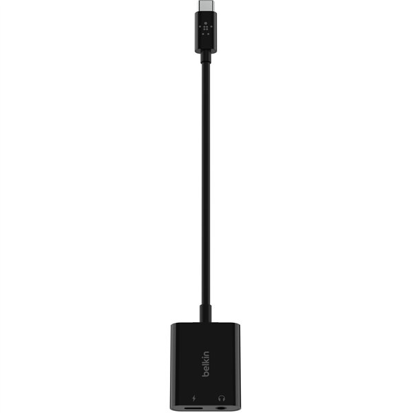 Belkin RockStar 3,5mm adatt.ric. audio e USB-C nero  NPA004btBK