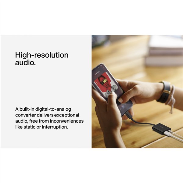 Belkin RockStar 3,5mm adatt.ric. audio e USB-C nero  NPA004btBK