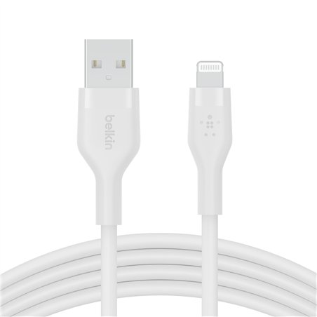 Belkin Flex Lightning/USB-A 2m mfi cert., bian. CAA008bt2MWH