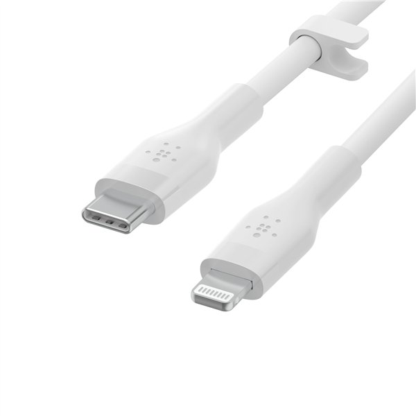 Belkin Flex Lightning/USB-C 15W 3m, mfi, 15W, bian. CAA009bt3MWH